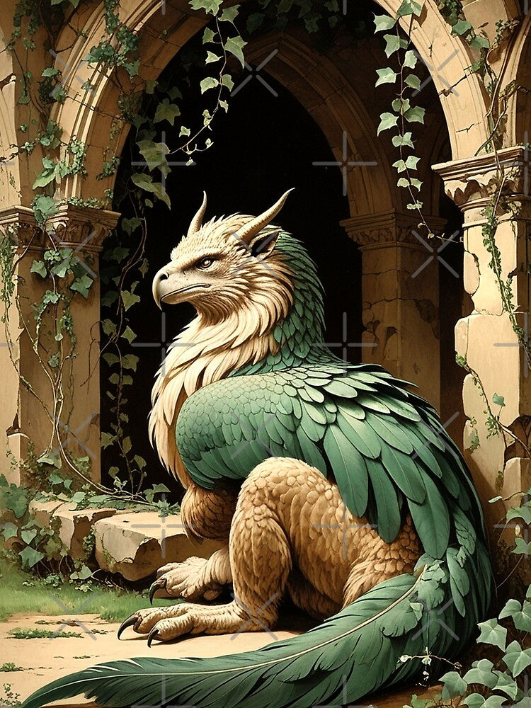 Wyvern Among Ruins – Gothic Dark Academia Fantasy Art by semenol T-Shirts, Hoodie, Sweatshirt | BlankRebels.com (Image 2)