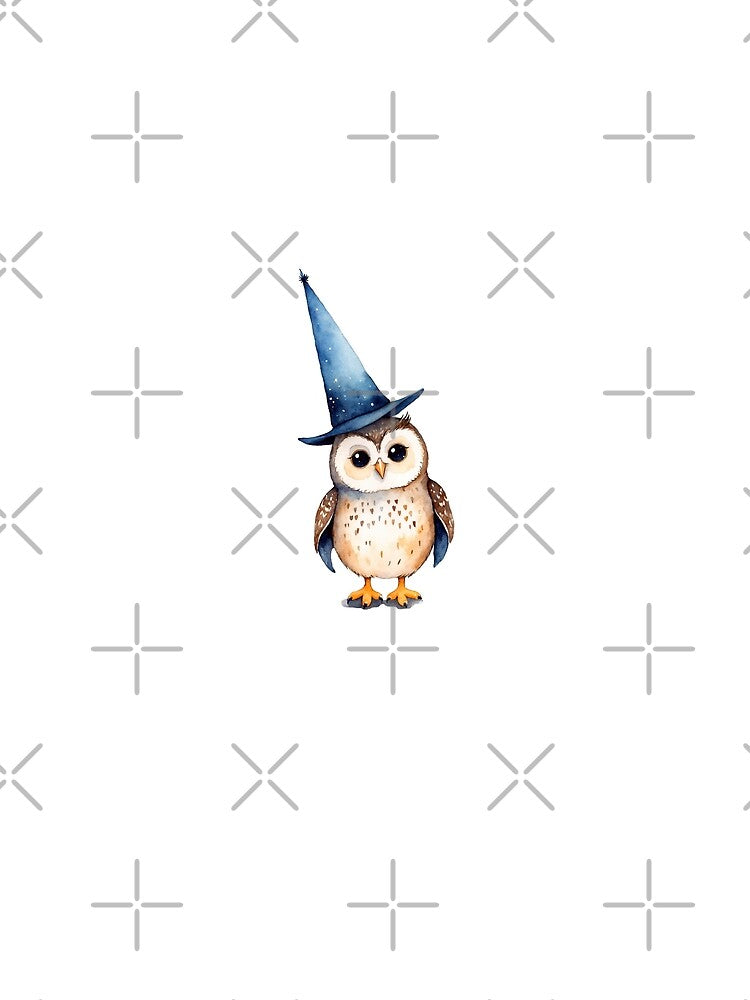 Vibrant Watercolor owl is wearing a blue hat by Victoria Riabov T-Shirts, Hoodie, Sweatshirt | BlankRebels.com (Image 2)
