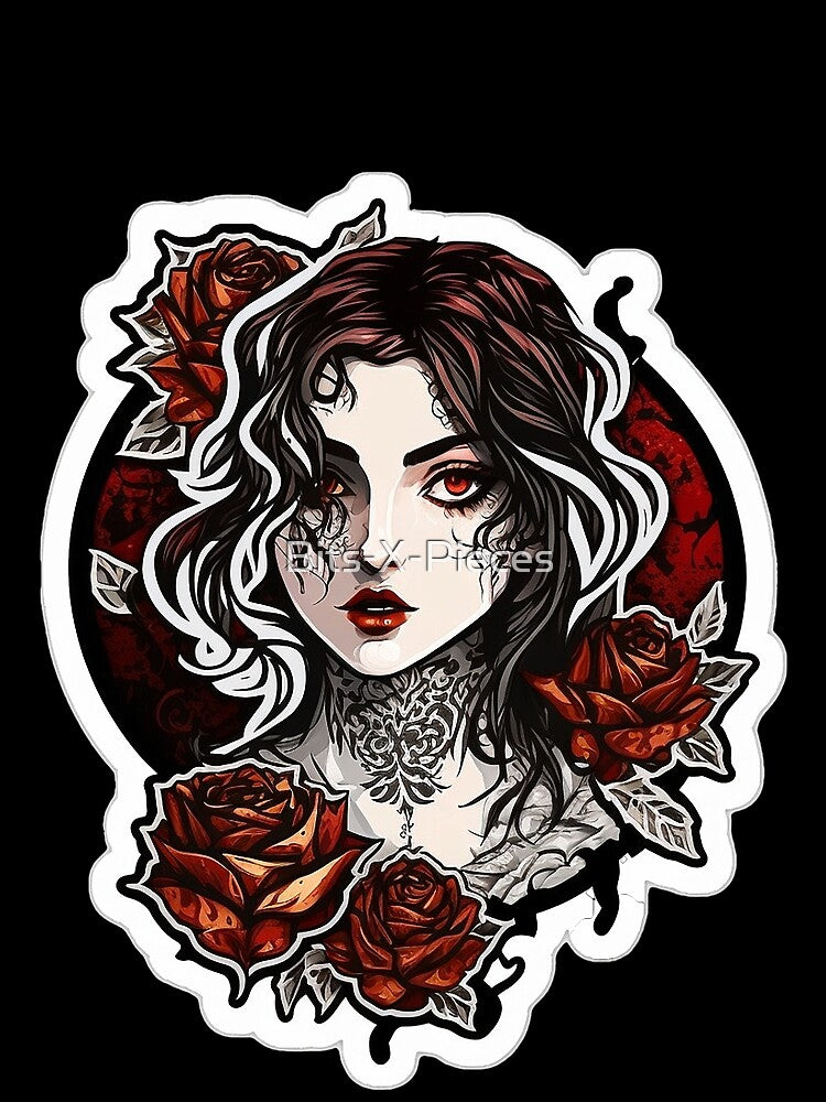 Gothic Rose Dark and Edgy Designs for Gothic Enthusiasts Rose Delight by Bits-X-Pieces T-Shirts, Hoodie, Sweatshirt (Image 2)