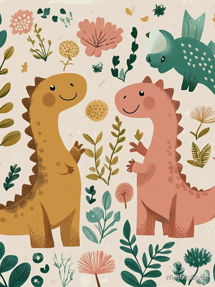 Floral Dinosaur in the Garden by WinfinityStudio T-Shirts, Hoodie, Sweatshirt | BlankRebels.com (Image 2)