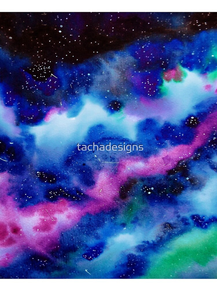 Space Art Watercolour. Nebula, Galaxy Painting Illustration by tachadesigns T-Shirts, Hoodie, Sweatshirt (Image 2)