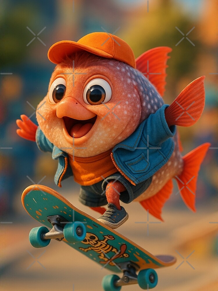 Skater Opah Fish by Sillytoe T-Shirts, Hoodie, Sweatshirt | BlankRebels.com (Image 2)
