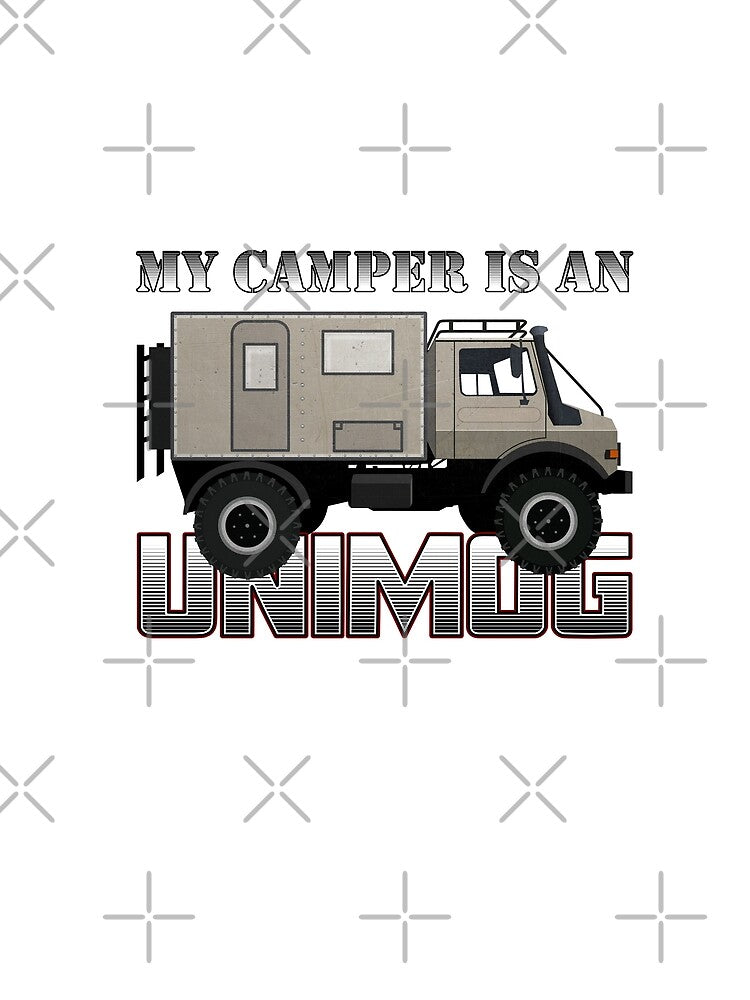 My camper is an UNIMOG (on white) by Groenendijk T-Shirts, Hoodie, Sweatshirt | BlankRebels.com (Image 2)