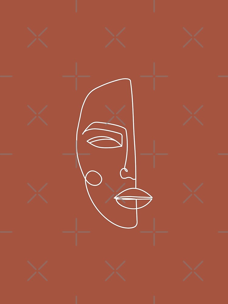 Face Minimal Rust by Valeria-Art T-Shirts, Hoodie, Sweatshirt | BlankRebels.com (Image 2)