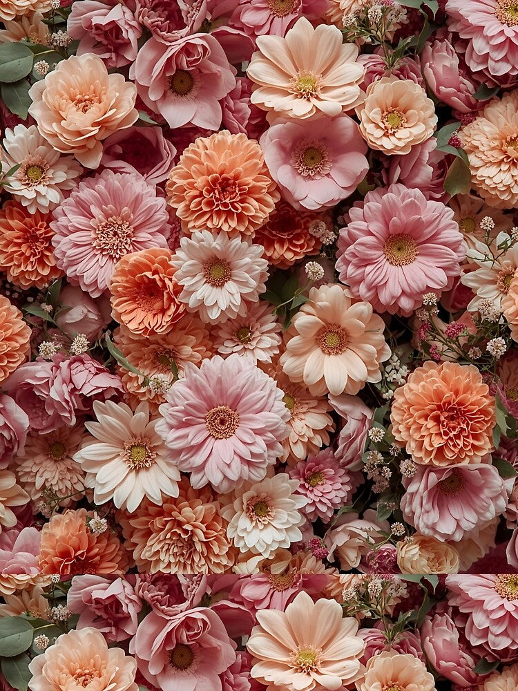 Blush Peach Boho Floral Pattern | Soft Vintage Flowers by ZEYCAT T-Shirts, Hoodie, Sweatshirt | BlankRebels.com (Image 2)