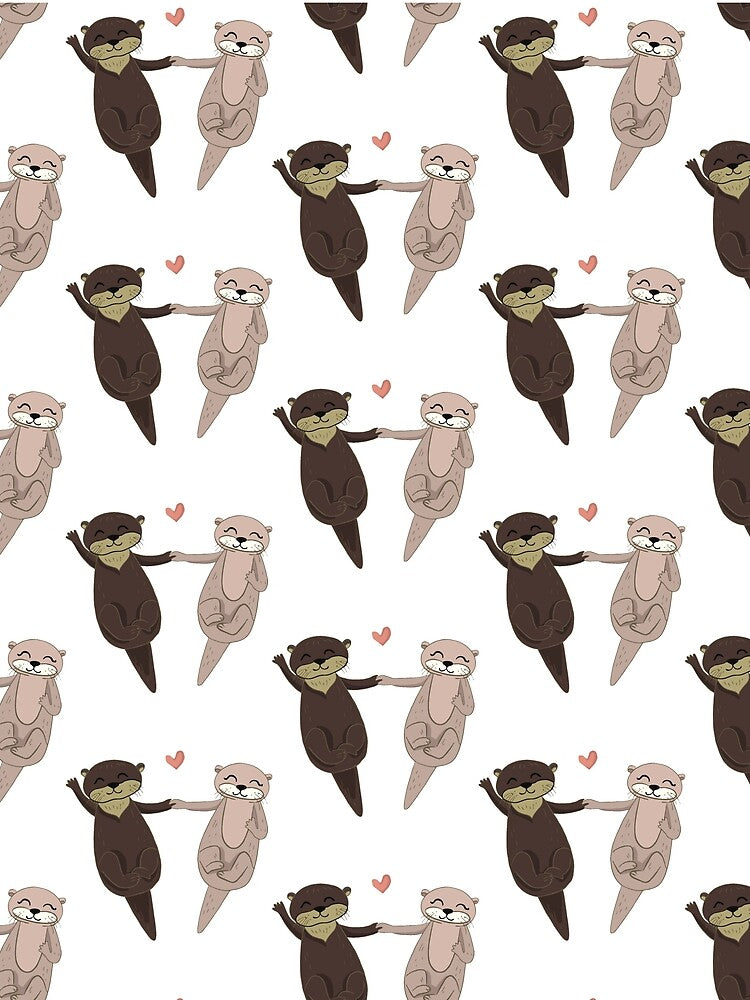 otters holding hands pattern design by Jeangel97 T-Shirts, Hoodie, Sweatshirt | BlankRebels.com (Image 2)