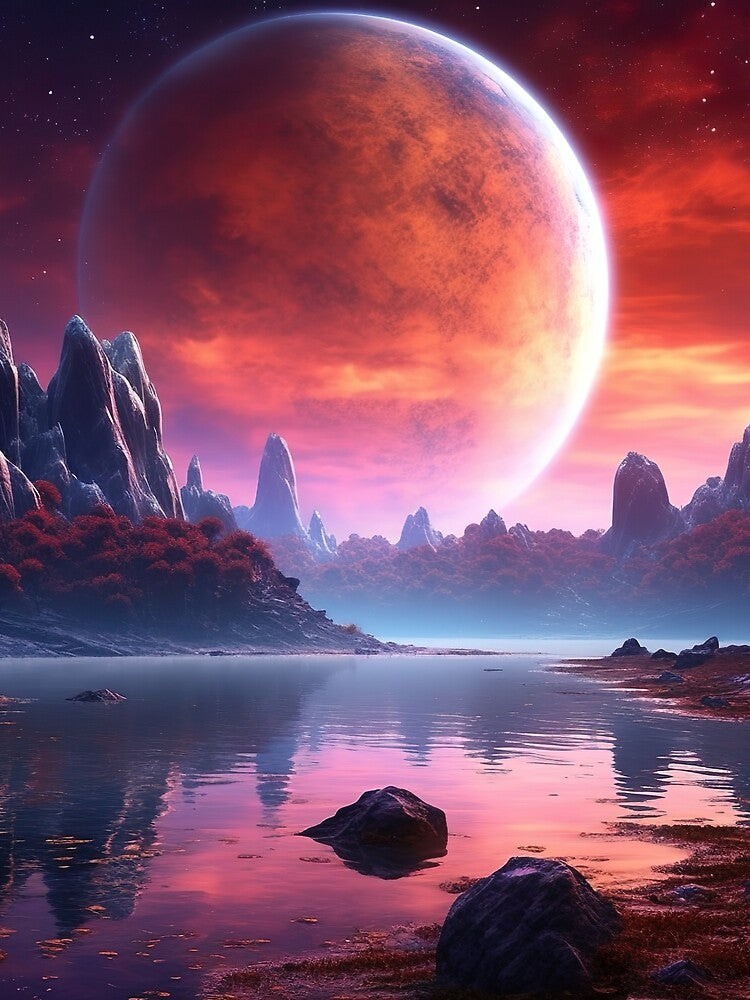 Planets Landscape - Red Planet by unknown-places T-Shirts, Hoodie, Sweatshirt | BlankRebels.com (Image 2)