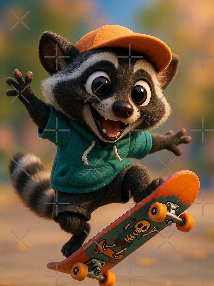 Skater Masked Palm Civet by Sillytoe T-Shirts, Hoodie, Sweatshirt | BlankRebels.com (Image 2)