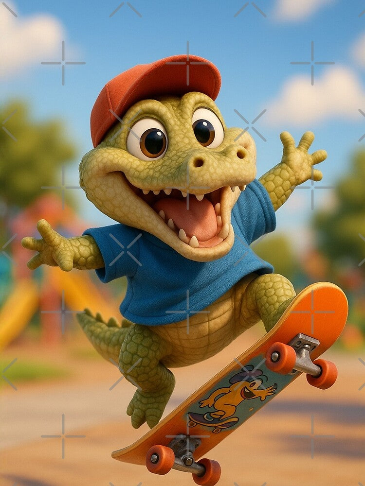 Skater Orinoco Crocodile by Sillytoe T-Shirts, Hoodie, Sweatshirt | BlankRebels.com (Image 2)