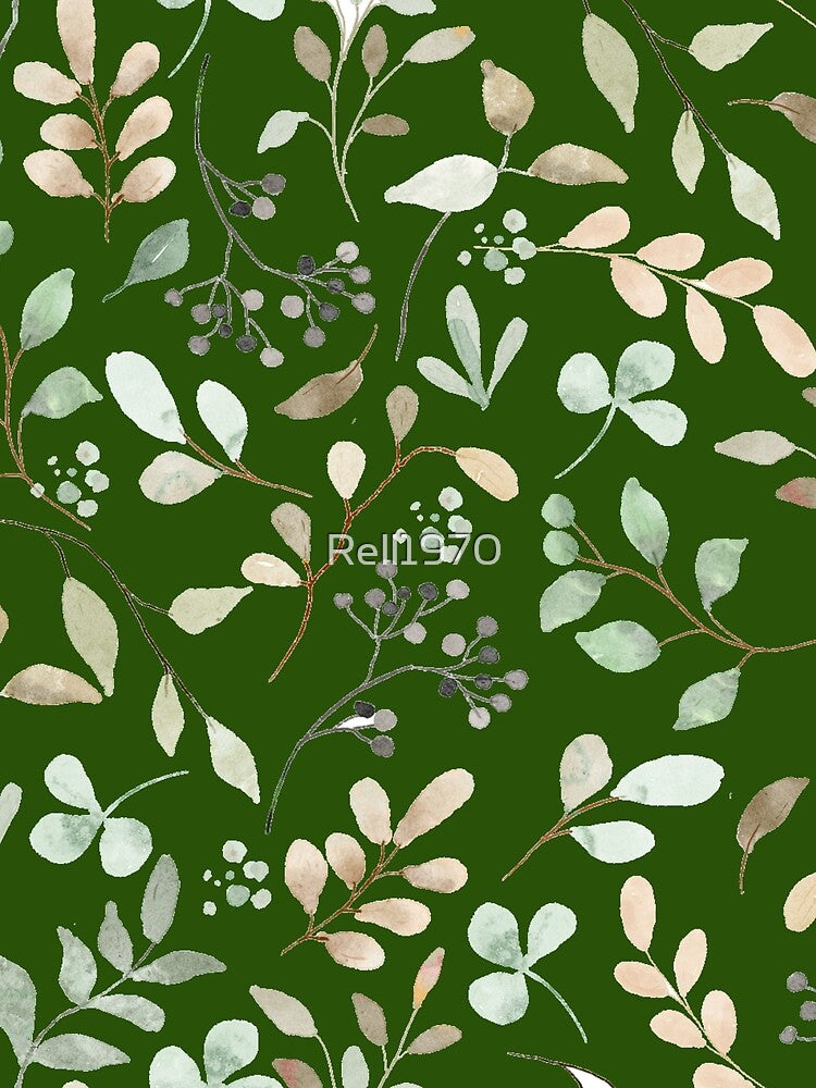 Green Floral Leaf Art by Rell1970 T-Shirts, Hoodie, Sweatshirt | BlankRebels.com (Image 2)