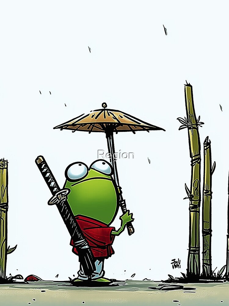 Frog Ronin Umbrella Rain Samurai Art T-Shirts, Hoodie, Sweatshirt