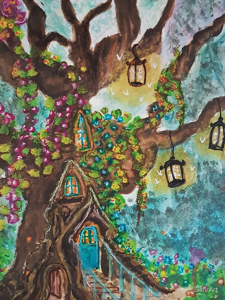 Enchanted Tree in a Cozy Fantasy Night Forest by ZiehrArt T-Shirts, Hoodie, Sweatshirt | BlankRebels.com (Image 2)