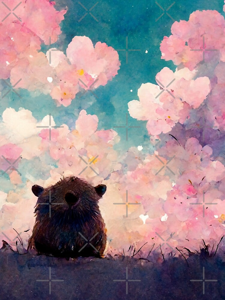 Capybara Painting Looking At The Sky by Pet Shelter T-Shirts, Hoodie, Sweatshirt | BlankRebels.com (Image 2)