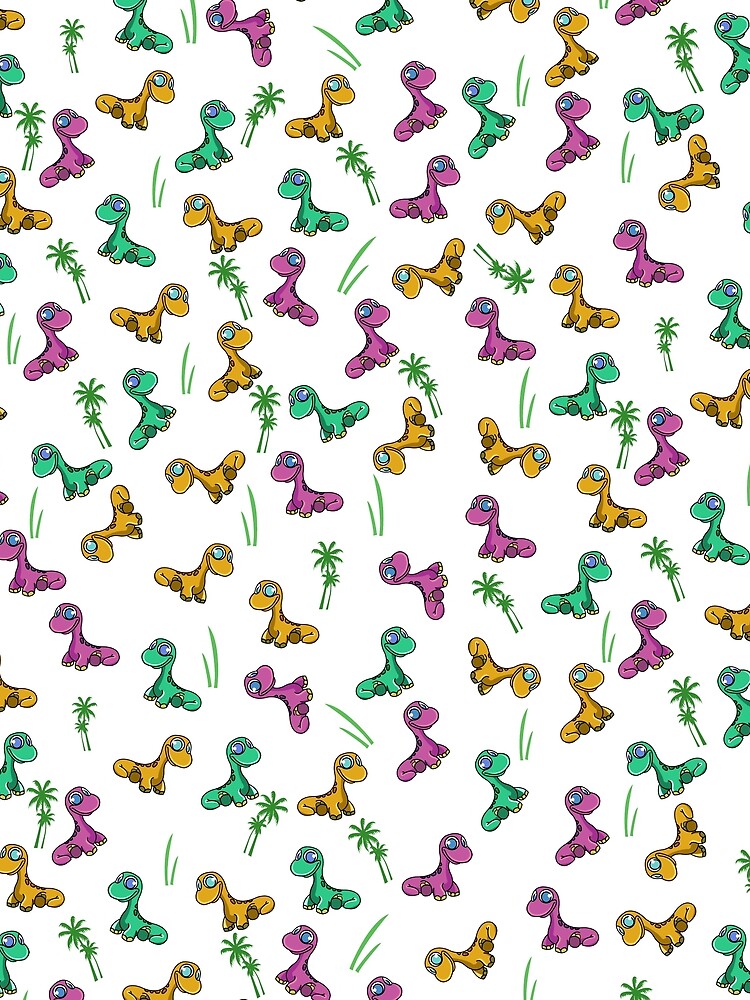 Cute Baby Dinosaur Pattern by qitrechio T-Shirts, Hoodie, Sweatshirt | BlankRebels.com (Image 2)
