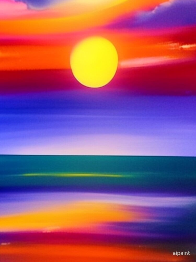 sunset on the ocean by aipaint T-Shirts, Hoodie, Sweatshirt | BlankRebels.com (Image 2)