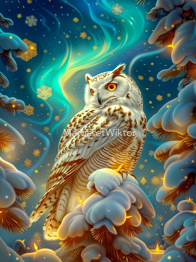 Majestic Owl in Snowy Forest by MargaretWiktor T-Shirts, Hoodie, Sweatshirt | BlankRebels.com (Image 2)