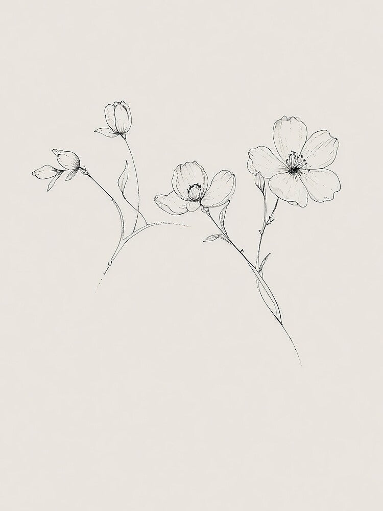 Delicate Sketch of Flowers by CoolPixels T-Shirts, Hoodie, Sweatshirt | BlankRebels.com (Image 2)