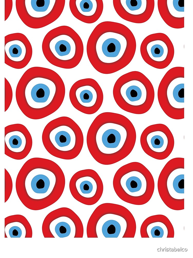 Red Evil Eye Pattern by christabelco T-Shirts, Hoodie, Sweatshirt | BlankRebels.com (Image 2)