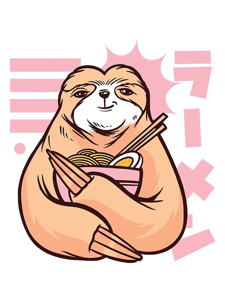 Sloth eating ramen by teez4dayz T-Shirts, Hoodie, Sweatshirt | BlankRebels.com (Image 2)