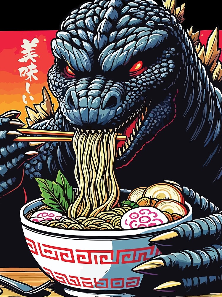 Dragon eating ramen by BrownHorse90s T-Shirts, Hoodie, Sweatshirt | BlankRebels.com (Image 2)