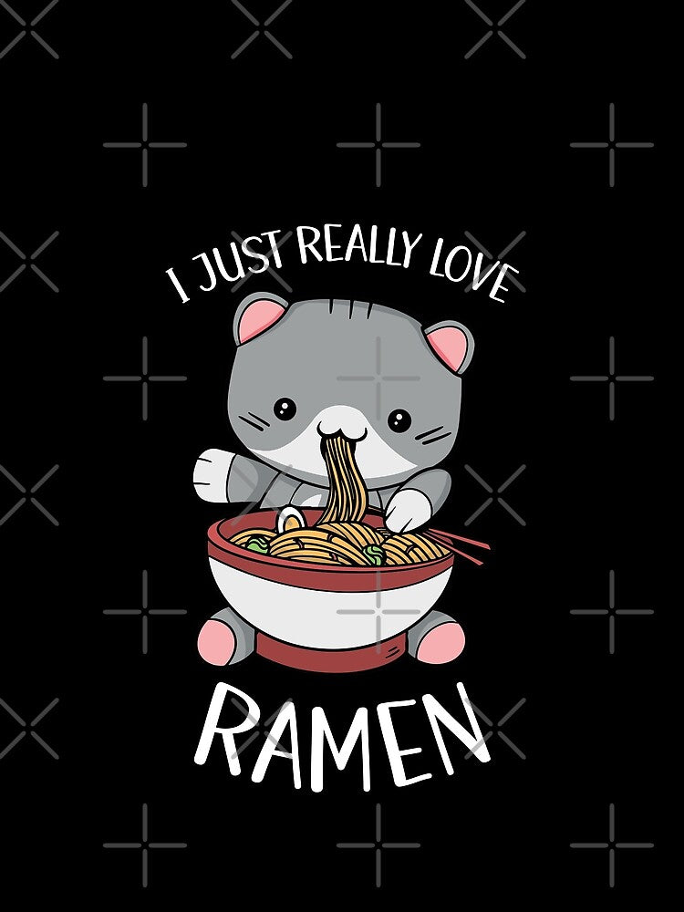 I Just Really Love Ramen Cat Eating Ramen by OnepixArt T-Shirts, Hoodie, Sweatshirt | BlankRebels.com (Image 2)