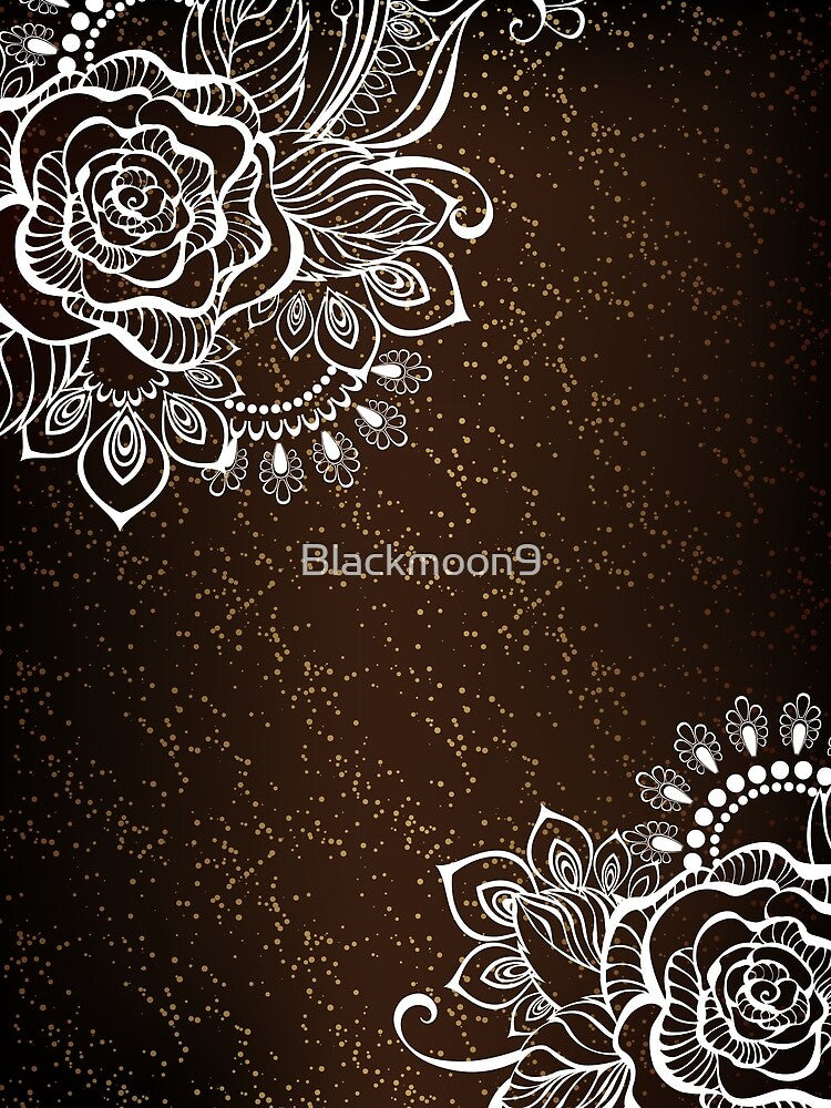 Rose Painted White Henna by Blackmoon9 T-Shirts, Hoodie, Sweatshirt | BlankRebels.com (Image 2)