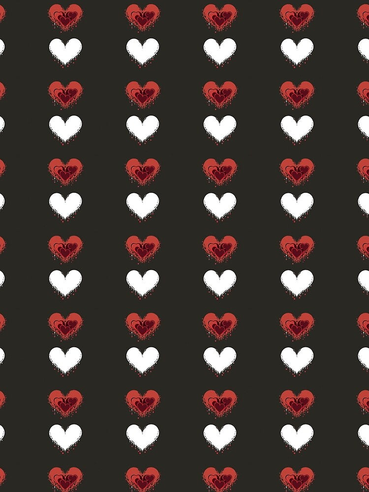 Grunge Bleeding Red Heart and White Heart Pattern by Aaron2610 T-Shirts, Hoodie, Sweatshirt | BlankRebels.com (Image 2)