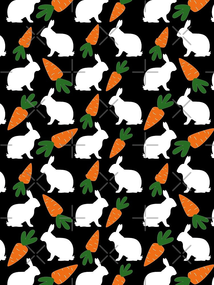 Rabbit And Carrot Pattern by virilamissa T-Shirts, Hoodie, Sweatshirt | BlankRebels.com (Image 2)