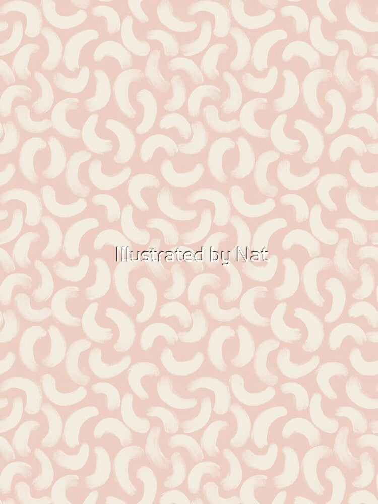 Boho gouache brush strokes in muted clay rose by Illustrated by Nat