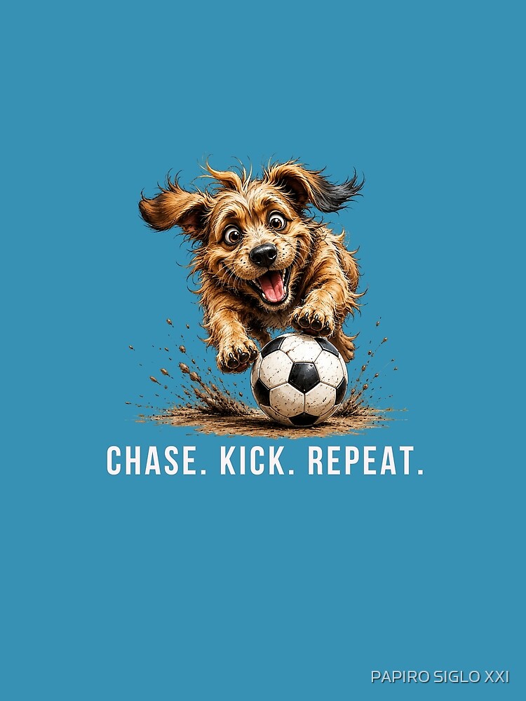 Football Scruffy Dog Illustration - Puppy Soccer Gift by PAPIRO SIGLO XXI