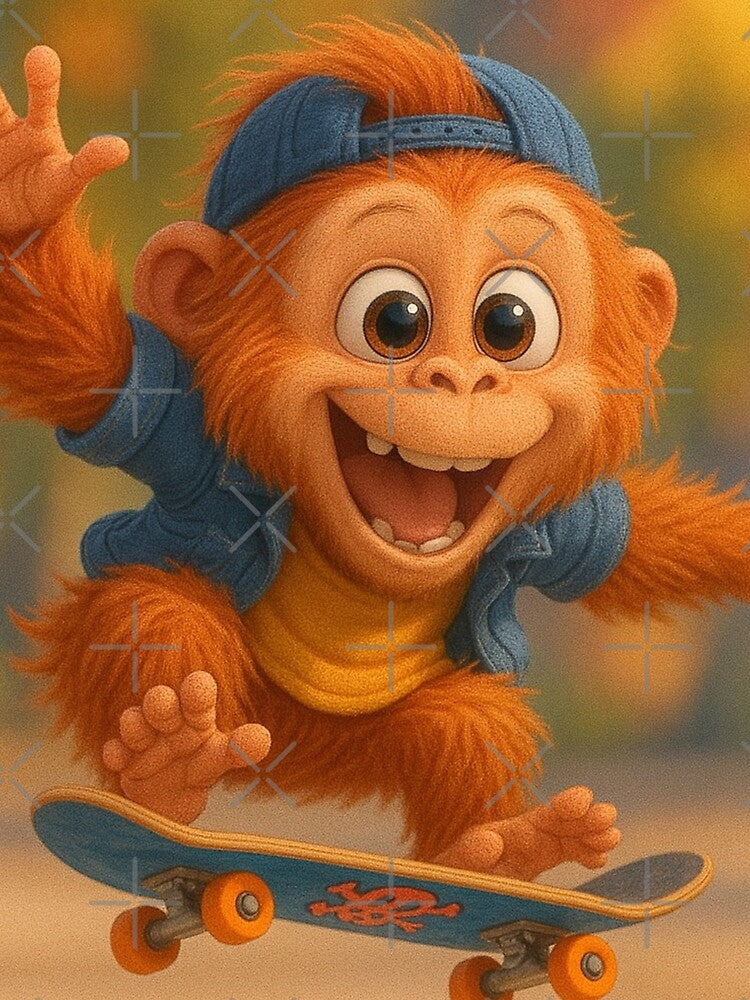 Skater Orangutan by Sillytoe T-Shirts, Hoodie, Sweatshirt | BlankRebels.com (Image 2)