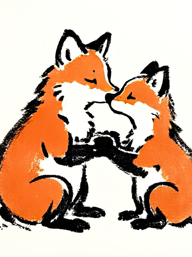 Cuddling Fox Ink Sketch by SunkenCost T-Shirts, Hoodie, Sweatshirt | BlankRebels.com (Image 2)