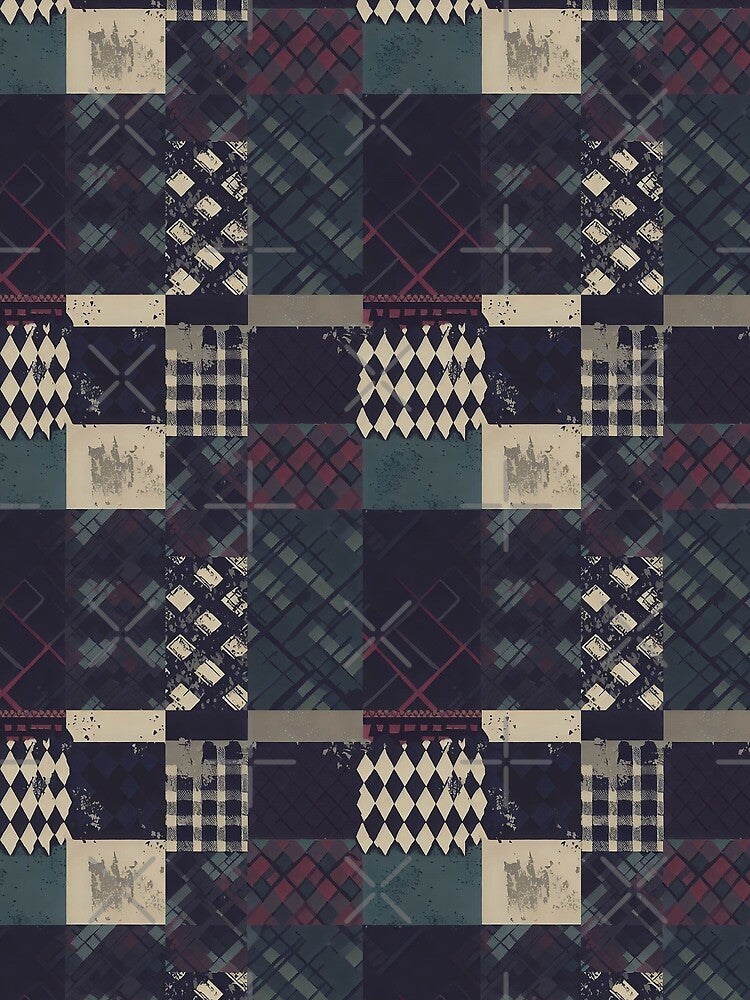 Grunge Tartan Patchwork by SamJanner T-Shirts, Hoodie, Sweatshirt | BlankRebels.com (Image 2)