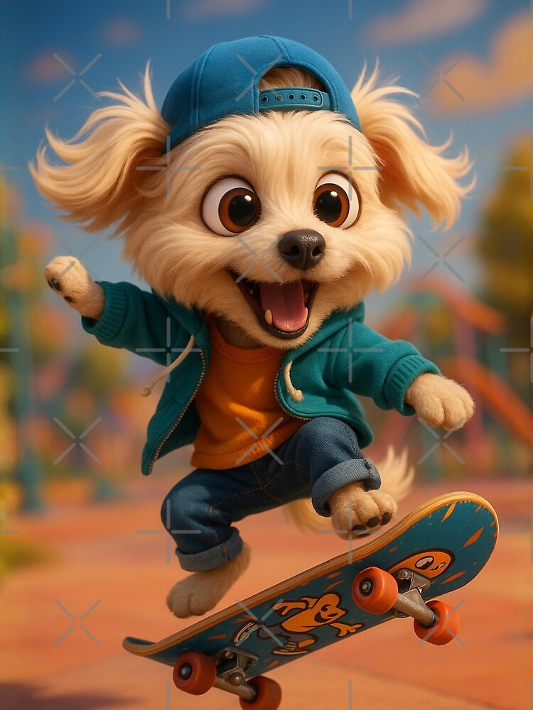 Skater Maltese Mix by Sillytoe T-Shirts, Hoodie, Sweatshirt | BlankRebels.com (Image 2)