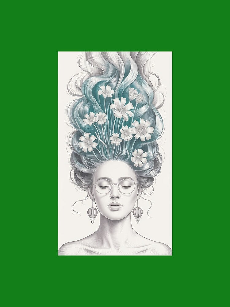 Woman With Flowers In Hair by Timothy Long T-Shirts, Hoodie, Sweatshirt | BlankRebels.com (Image 2)