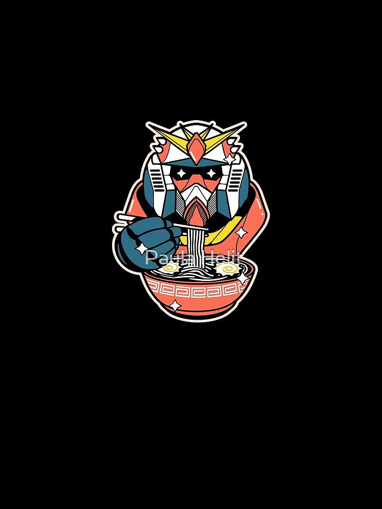 Kawaii Robot Eating Ramen Noodles Japanese Food Anime by Paula Helit T-Shirts, Hoodie, Sweatshirt | BlankRebels.com (Image 2)