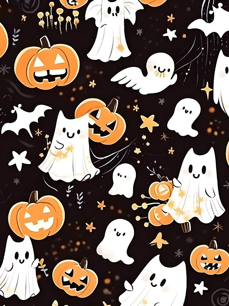 Halloween Pattern Pumpkins and Cat Ghosts by Trendjoy T-Shirts, Hoodie, Sweatshirt | BlankRebels.com (Image 2)