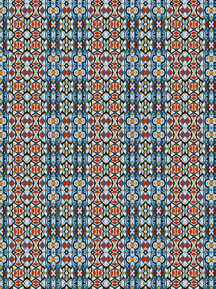 Tribal style abstract pattern in blue, black and red by jeanyun48 T-Shirts, Hoodie, Sweatshirt | BlankRebels.com (Image 2)