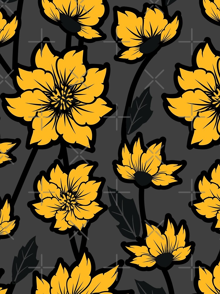 Yellow Flower Pattern by PrintbyPatty T-Shirts, Hoodie, Sweatshirt | BlankRebels.com (Image 2)