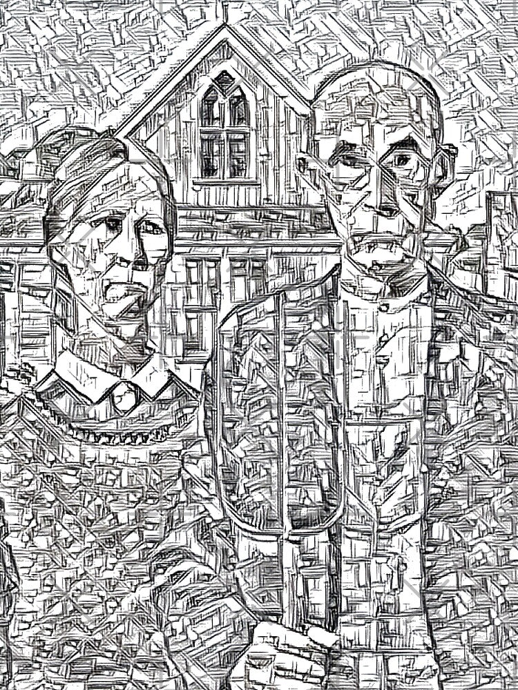 American Gothic - Grant Wood by Rhu Creations