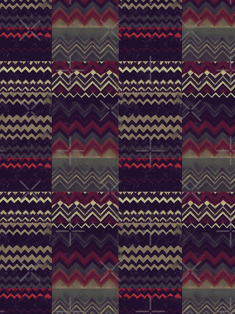 Grunge Herringbone Patchwork Pattern with Red by SamJanner T-Shirts, Hoodie, Sweatshirt | BlankRebels.com (Image 2)