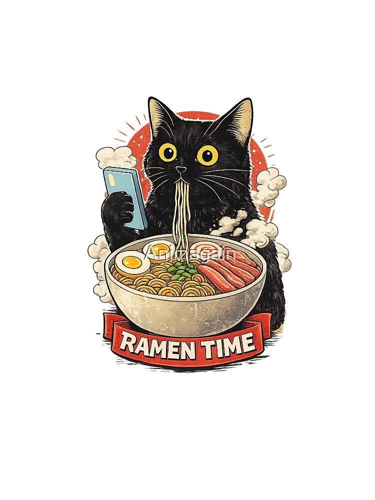Ramen Time Cat by Animagain T-Shirts, Hoodie, Sweatshirt | BlankRebels.com (Image 2)