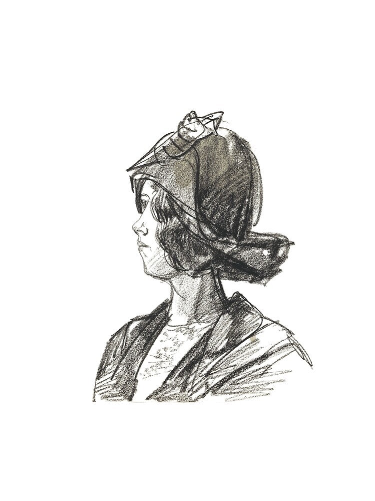Girl Sketch by craftyprintable