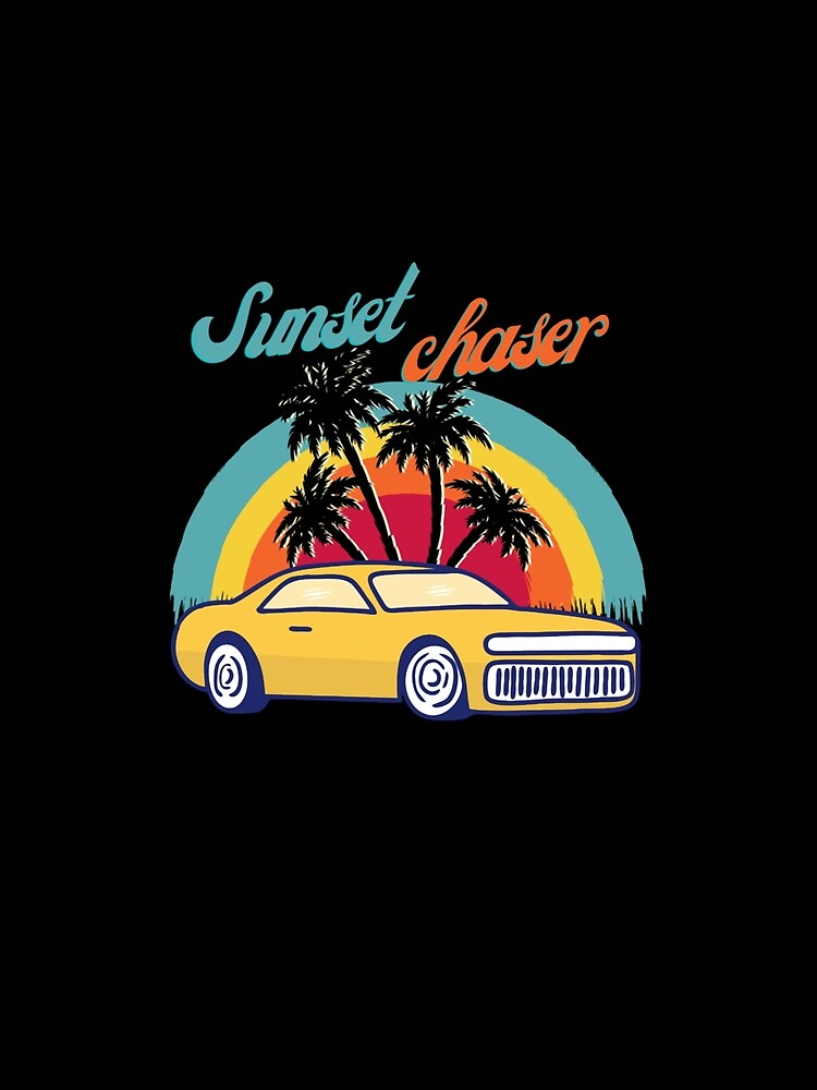 vintage sunset chaser Gender Neutral adult Retro fashion retro cars retro aesthetic by EMILYHERNA T-Shirts,... (Image 2)