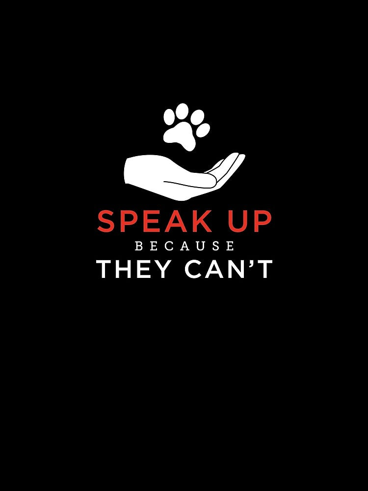 Womens Speak Up Because They Cant Anti Animal Cruelty Activist V-Neck product by jakehughes2015 T-Shirts,... (Image 2)