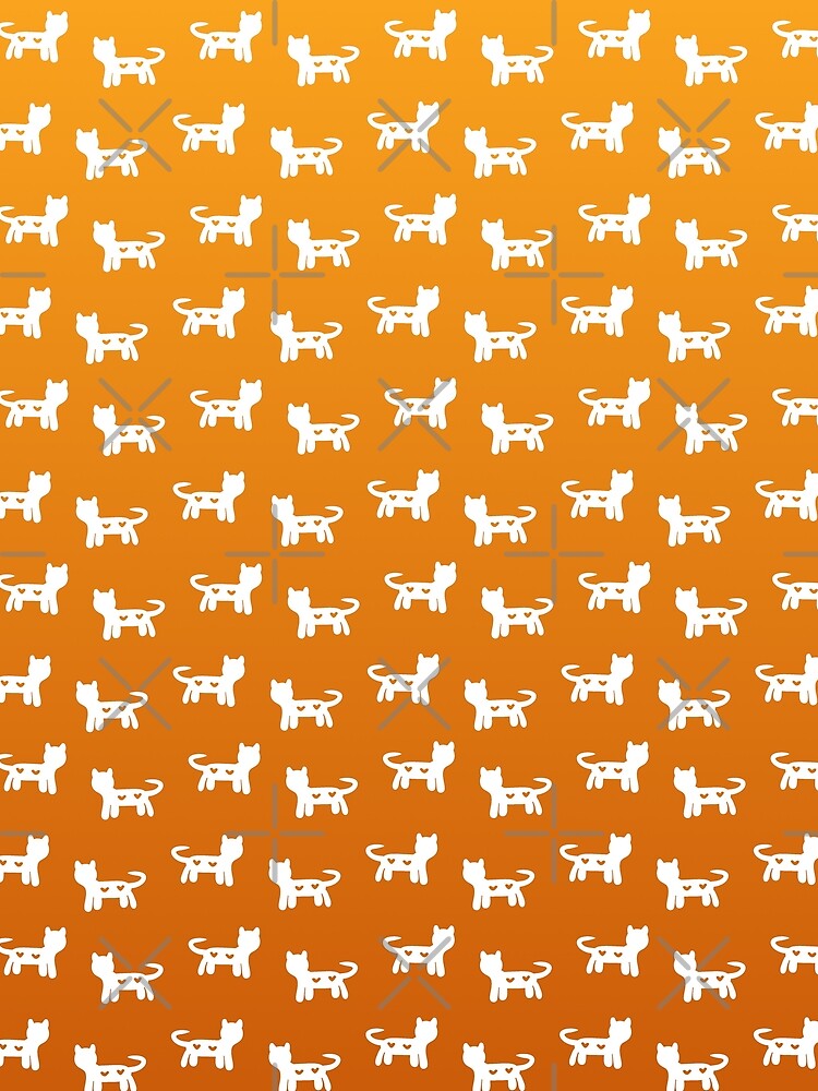 White Cats and Hearts on Orange Harvest Background by madtoyman T-Shirts, Hoodie, Sweatshirt | BlankRebels.com (Image 2)