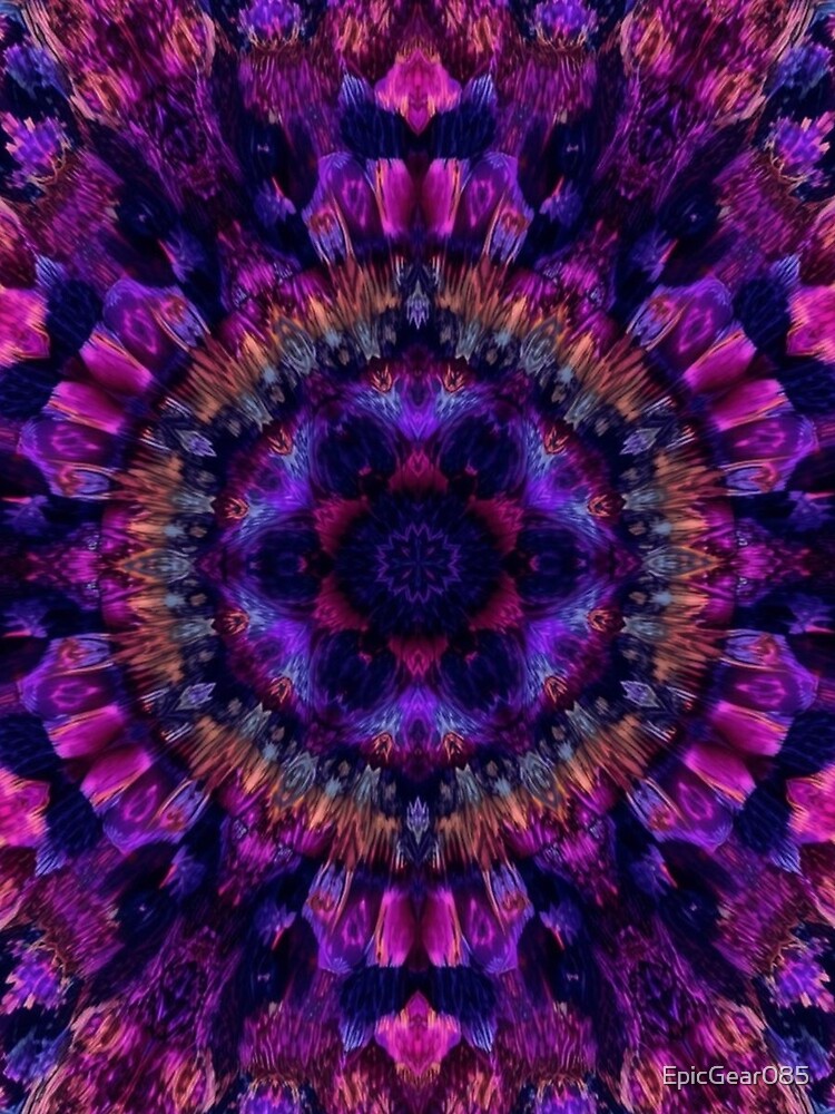 Abstract kaleidoscope pattern, symmetrical fractal designs. by EpicGear085 T-Shirts, Hoodie, Sweatshirt (Image 2)