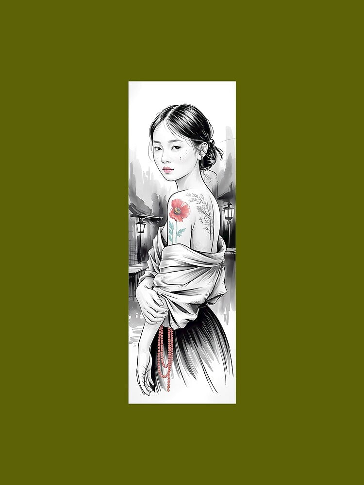 Poppy Tattoo Girl Art by Antonia Querini971 T-Shirts, Hoodie, Sweatshirt | BlankRebels.com (Image 2)