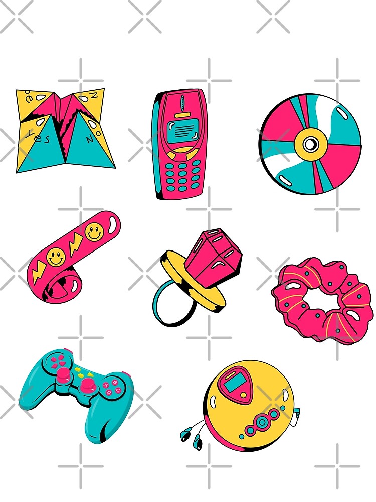 90s Nostalgia Pack – Retro Toys, Tech & Style Icons by SimplyJasper T-Shirts, Hoodie, Sweatshirt | BlankRebels.com (Image 2)