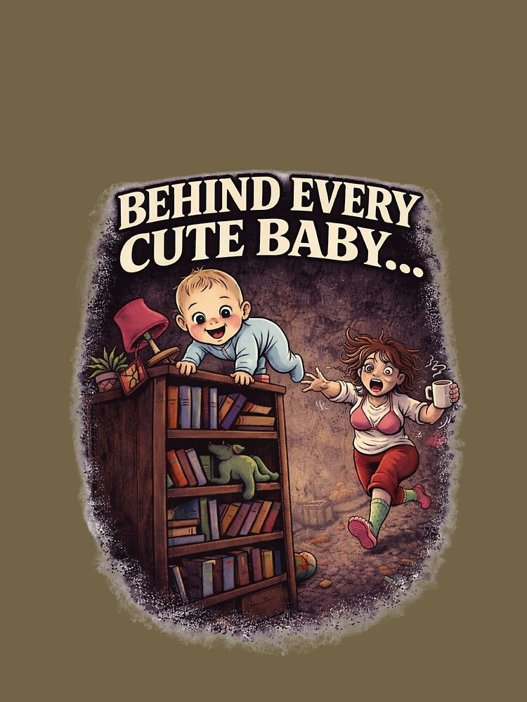 Mom Life - Behind every cute baby ... by VQMHaidar T-Shirts, Hoodie, Sweatshirt | BlankRebels.com (Image 2)